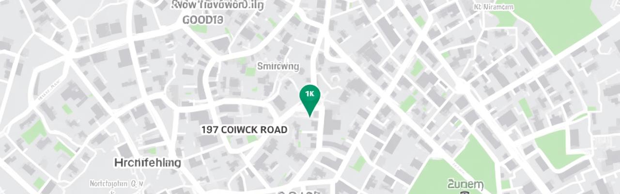 Karte von Nottingham mit Standort von Glow Check Health Limited an der Colwick Road